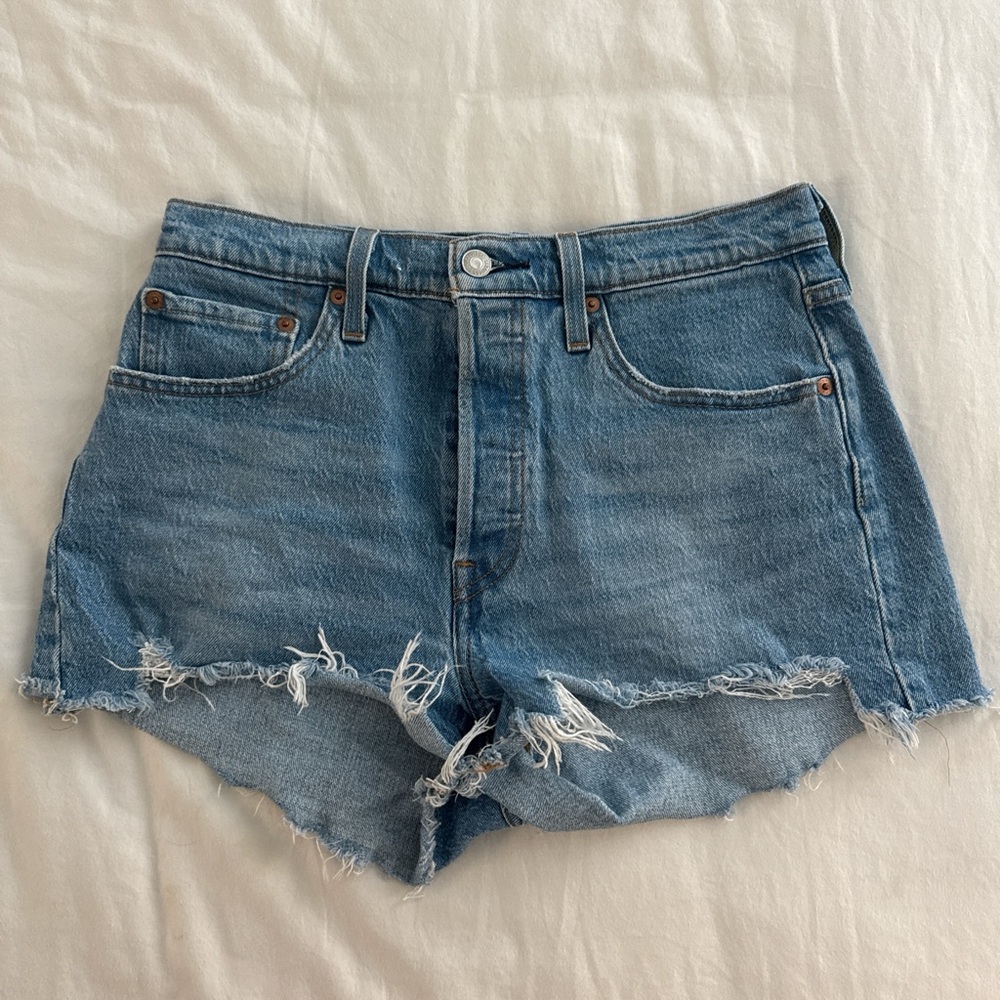 Levi's Light Blue Jean Shorts